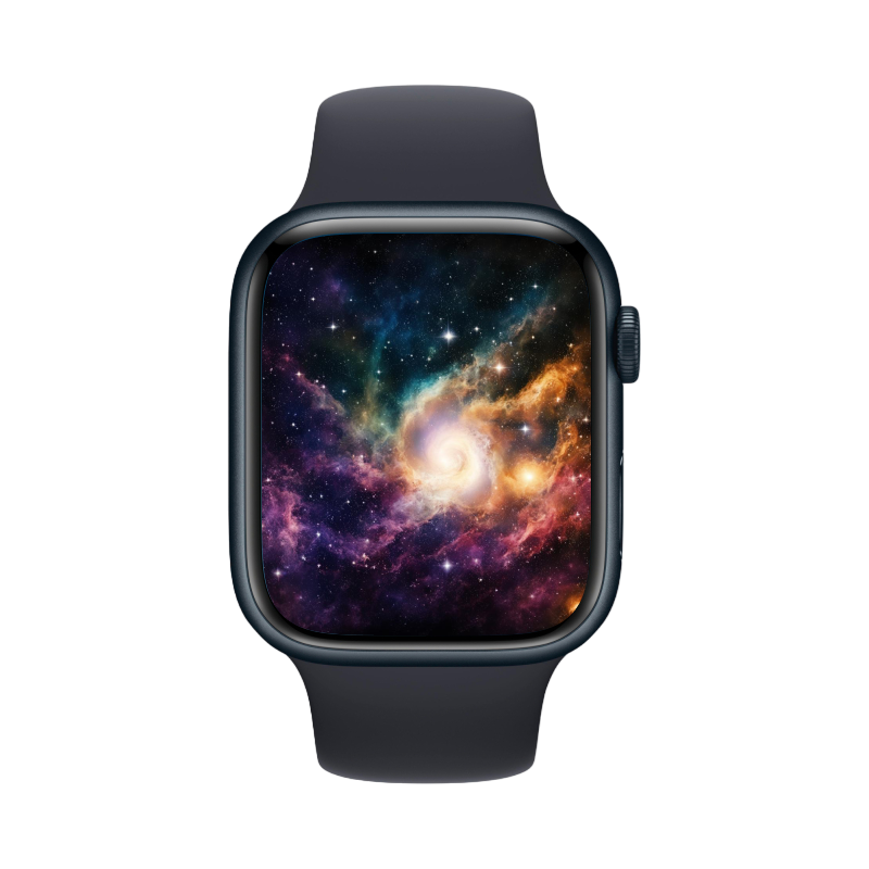 Apple Watch Series 9, 41 мм, корпус из алюминия цвета «тёмная ночь», спортивный ремешок цвета «тёмная ночь»